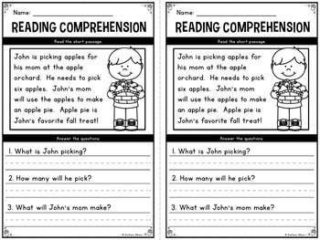 Reading Comprehension Passages - Fall Minis by Kaitlynn Albani | TpT