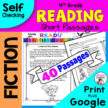 Preview of Reading Comprehension Passages Fiction 4th Grade
