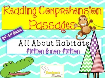 Preview of Reading Comprehension Passages (Fiction & Non-Fiction about Habitats)