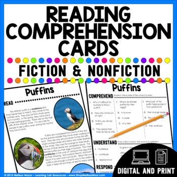 Preview of Reading Comprehension Passages and Questions - Reading Comprehension Strategies