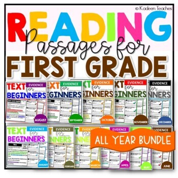 Preview of Reading Comprehension Passages-First Grade Bundle