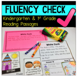FLUENCY CHECK Reading Comprehension Passages First Kinderg