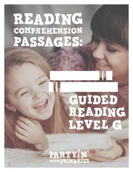 Preview of Reading Comprehension Passages: Guided Reading Level G - PDF & Google Slides