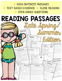 2nd Grade Comprehension Passages | Spring and Summer Text-Evidence Passages