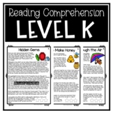 Reading Comprehension Passages Level K