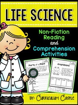Preview of Reading Comprehension Passages: LIFE SCIENCE Edition