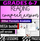 6th 7th Grade Reading Comprehension Passages and Questions