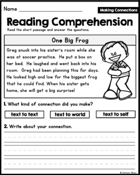 Reading Comprehension Passages - Making Connections [Little Readers]