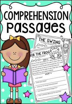 Preview of Reading Comprehension Passages - First Second Grade