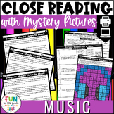 Reading Comprehension Passages - Music - Digital & Print Close Reading Activity