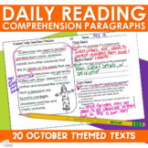 Reading Comprehension Passages - OCTOBER