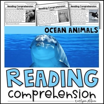 Preview of Reading Comprehension Passages - Ocean Animals