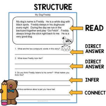 Reading Comprehension Passages (Second Grade) by The Teaching Rabbit