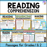 Reading Comprehension Passages & Questions 1st & 2nd Grade Bundle