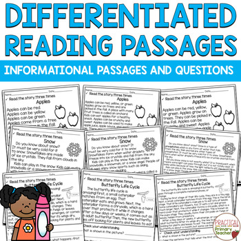 Preview of Reading Comprehension Passages & Questions Differentiated 3 Levels INFORMATIONAL