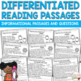 Reading Comprehension Passages & Questions Differentiated 