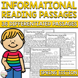Reading Comprehension Passages & Questions Differentiated 