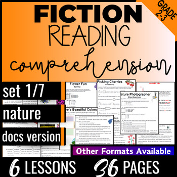 Preview of Reading Comprehension Passages & Questions (Fiction Set 1: Nature) Google Docs