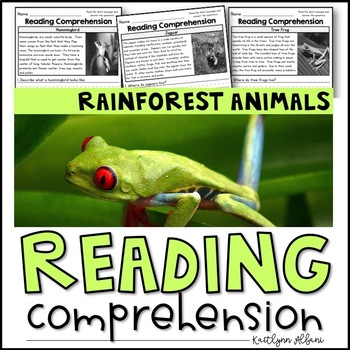 Preview of Reading Comprehension Passages - Rainforest Animals