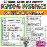 Reading Comprehension Passages - Read, Color & Answer {Set
