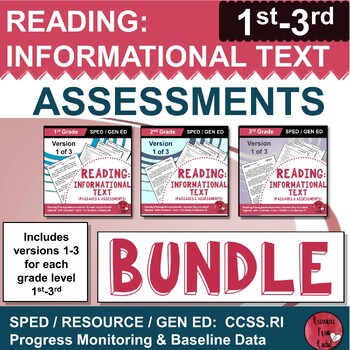 Preview of Reading Comprehension Passages - Reading Informational Text 1st-3rd BUNDLE