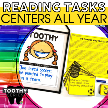 Preview of Reading Comprehension Passages & Task Cards - 2nd Grade Reading Toothy® Bundle