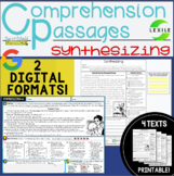 Reading Comprehension Passages - SYNTHESIZING - 2 DIGITAL 