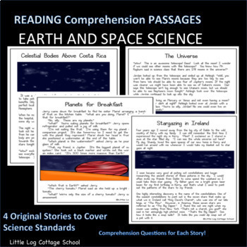 Preview of Reading Comprehension Passages: Space Science (Distant Learning)