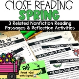 May Reading Comprehension Passages Insects Spring Activity