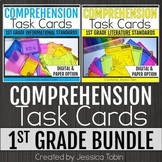 Reading Comprehension Passages Task Cards - ELA Test Prep 