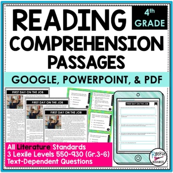 Preview of 4th Grade Reading Comprehension Passages and Questions - Literature Passages