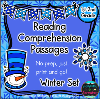 Preview of Reading Comprehension Passages- Winter Edition