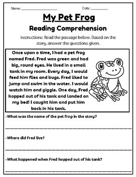 Reading Comprehension Passages With Cover by Flower Power Teacher