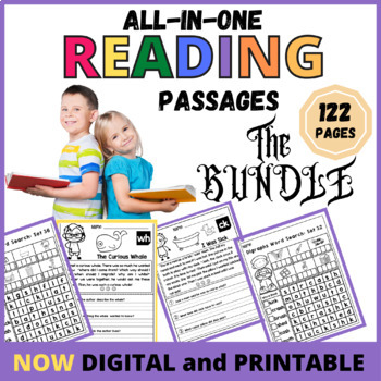 Preview of Reading Comprehension Passages Worksheets-DIGRAPH Word Searches and Activities