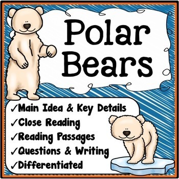 Preview of Polar Bears Reading Comprehension Passages and Questions 1st 2nd Grade