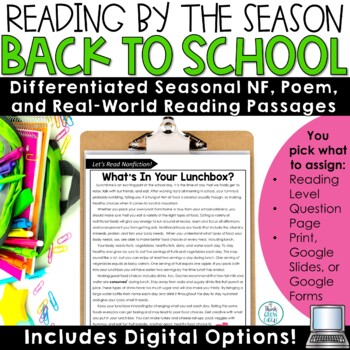 Preview of Reading Comprehension Passages and Questions 3rd 4th Grade Real World Close Read