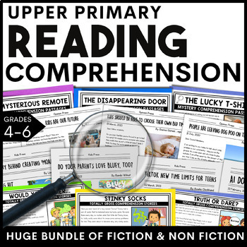Preview of Reading Comprehension  Passages and Questions 4th 5th 6th Grade BUNDLE