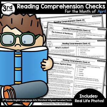 Preview of Reading Comprehension Passages and Questions April (3rd Grade)