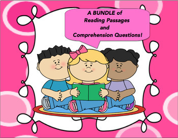 Preview of BUNDLE Distance Learning Reading Comprehension Passages and Questions