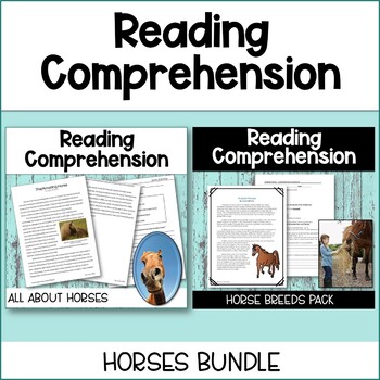 Preview of Reading Comprehension Passages and Questions BUNDLE Horses