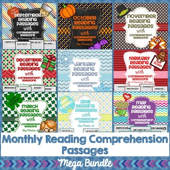 Preview of Reading Comprehension Passages and Questions Bundle