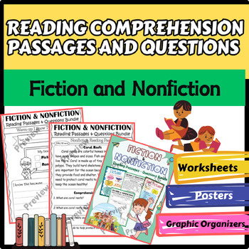 Preview of Reading Comprehension Passages and Questions Bundle - Fiction and Nonfiction