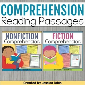 Preview of Reading Passages and Comprehension Questions Fiction & Nonfiction Bundle 1st 2nd