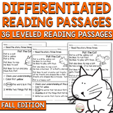 Reading Comprehension Passages and Questions Differentiate