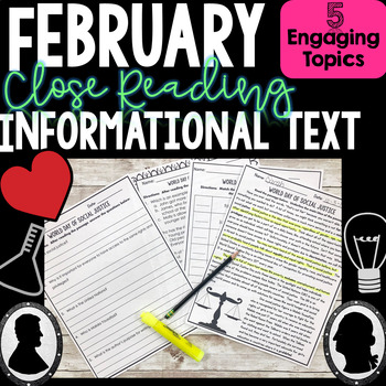 Preview of Reading Comprehension Passages and Questions February