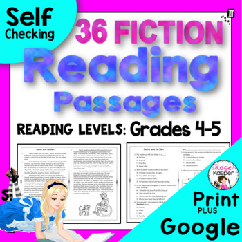 Preview of Reading Comprehension Passages and Questions - Fiction Grades 4-5