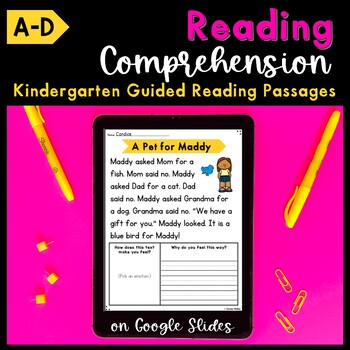 Preview of Reading Comprehension Passages and Questions Fiction Guided Reading Level A-D
