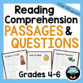 Reading Comprehension Grades 4-6: Practice Passages & Mult