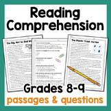 Reading Comprehension Passages & Questions Worksheets Acti