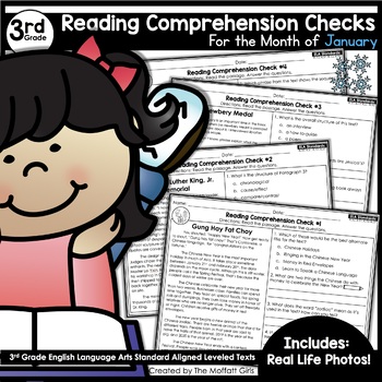 Preview of Reading Comprehension Passages and Questions January (3rd Grade)